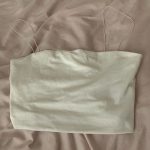 White Crop Top Tank
